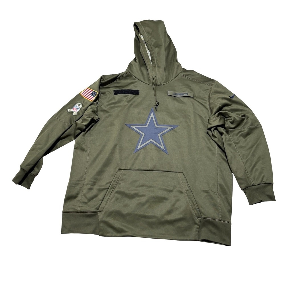 Nike On Field Apparel Men's Dallas Cowboys Military Edition Hoodie XXL 27 x 31